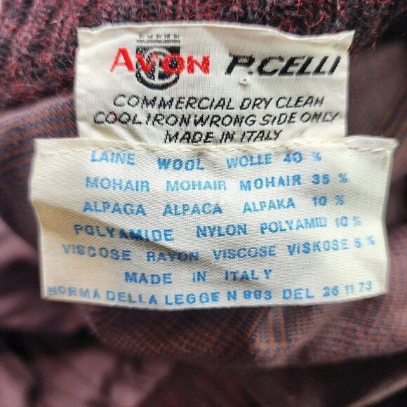 Avon Celli Wool/Mohair/Alapaca Burgundy Reversible Bomber Jacket, Women's XL - Picture 11 of 11